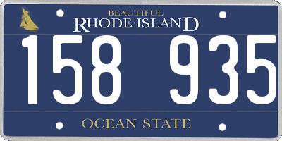 RI license plate 158935