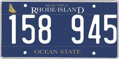 RI license plate 158945