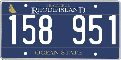 RI license plate 158951