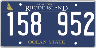 RI license plate 158952