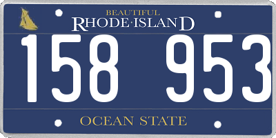 RI license plate 158953