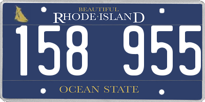 RI license plate 158955
