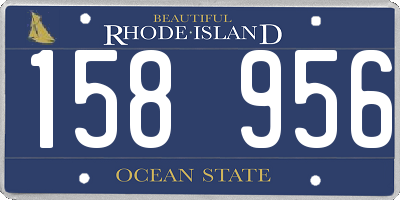 RI license plate 158956