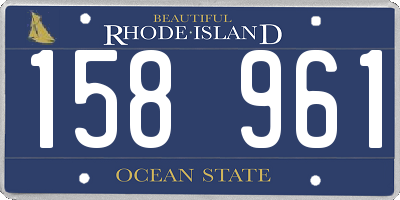 RI license plate 158961