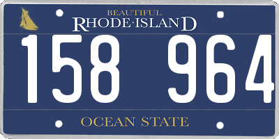 RI license plate 158964