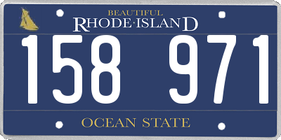 RI license plate 158971