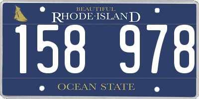 RI license plate 158978