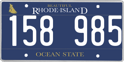 RI license plate 158985