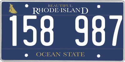 RI license plate 158987