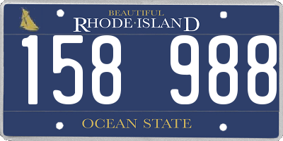 RI license plate 158988