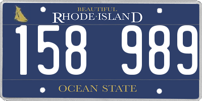 RI license plate 158989