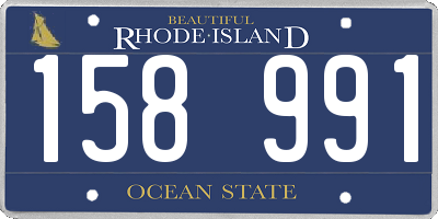 RI license plate 158991
