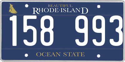 RI license plate 158993