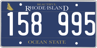 RI license plate 158995
