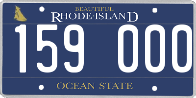 RI license plate 159000