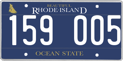 RI license plate 159005