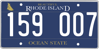 RI license plate 159007