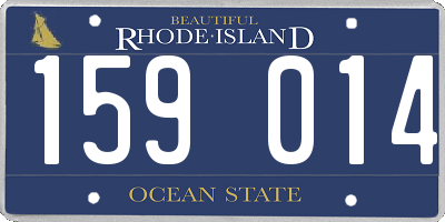 RI license plate 159014