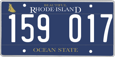 RI license plate 159017