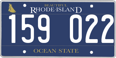 RI license plate 159022
