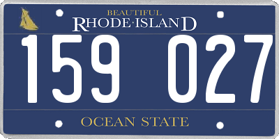 RI license plate 159027