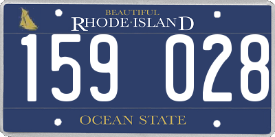 RI license plate 159028