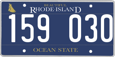 RI license plate 159030