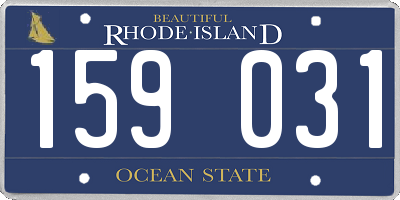RI license plate 159031