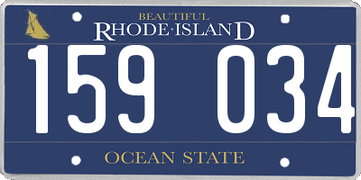 RI license plate 159034