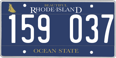 RI license plate 159037