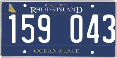 RI license plate 159043