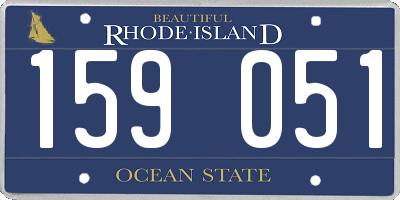 RI license plate 159051