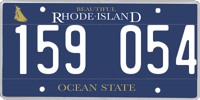 RI license plate 159054