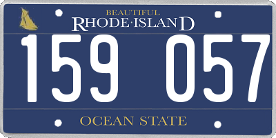 RI license plate 159057