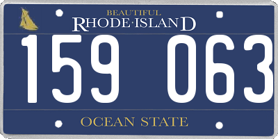 RI license plate 159063