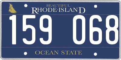 RI license plate 159068