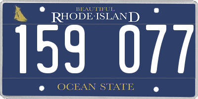 RI license plate 159077