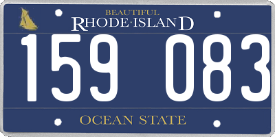 RI license plate 159083