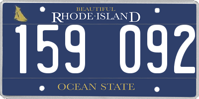 RI license plate 159092