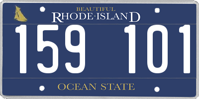 RI license plate 159101