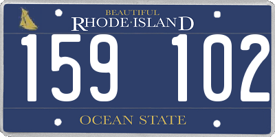 RI license plate 159102