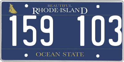 RI license plate 159103