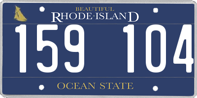 RI license plate 159104