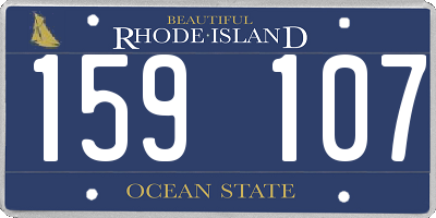 RI license plate 159107