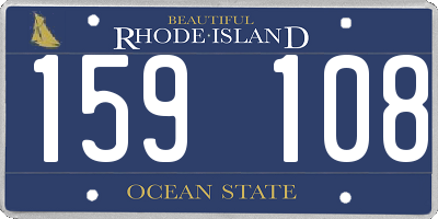 RI license plate 159108
