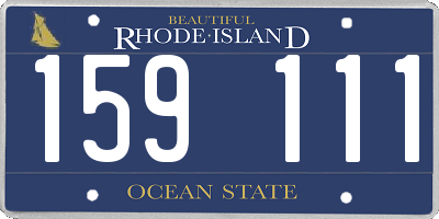 RI license plate 159111