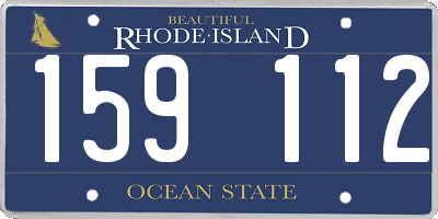 RI license plate 159112