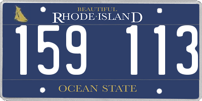 RI license plate 159113
