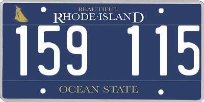 RI license plate 159115