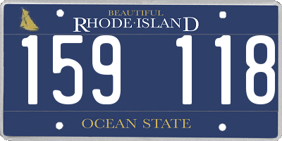 RI license plate 159118